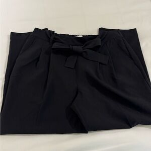 LOFT Black Women's Trousers with Bow Detail